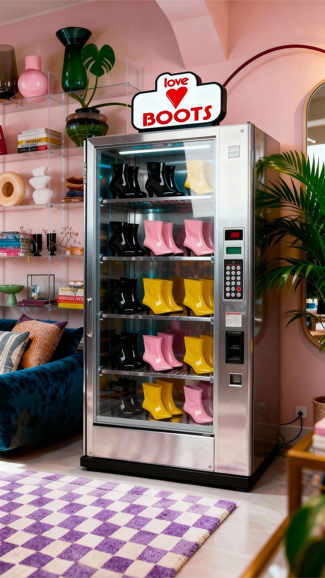 The picture portraits the Love Boots in Black, Love Boots in Yellow, Love Boots in Pink.